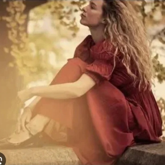 Doen Red Midi Dress NWOT - Picture 2 of 10